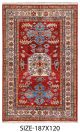 4' X 6' Kazak Wool Hand Knotted Rug 539305