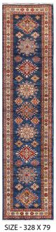 3' X 11' Kazak Wool Hand Knotted Rug 539343